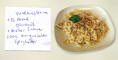 Are you nuts? Gorgonzola-Walnuss-Sauce