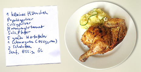 Halbes Hähnchen – mit sommerlichem Kartoffelsalat
