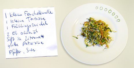 (gerösteter) Fenchelsalat