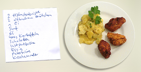 Backhendl mit Kartoffelsalat – KFC@home