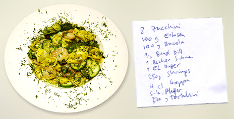 Tortellini mit frischem Gemüse und Grappa
