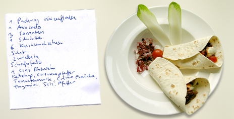 Vegetarische Wraps mit Specialsauce