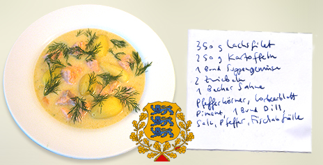 Lõhekartul Leem – Lachssuppe aus Estland