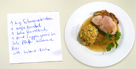 Schweinebraten mit Knusperkruste – und Semmelknödel