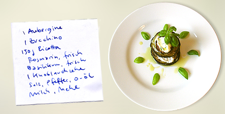 Auberginen-Zucchini Türmchen