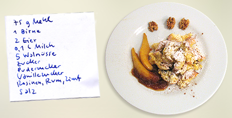 Kaiserschmarrn mit Birnenkaramell