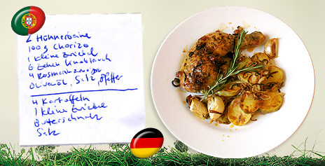 Frango à moda do chorizo (POR) vs. Bratkartoffeln (DEU)