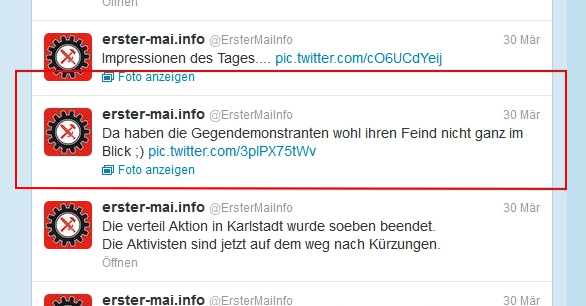 Nazis freuen sich über unentdeckten Nazi-Fotografen © Screenshot twitter.com