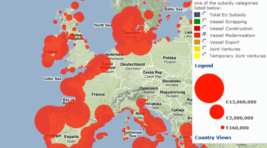 Karte Fischerei Subventionen EU