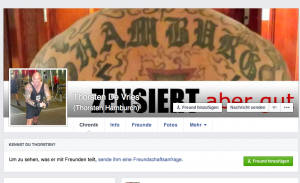 Zensierter Rücken von de Vries, screenshot Facebook