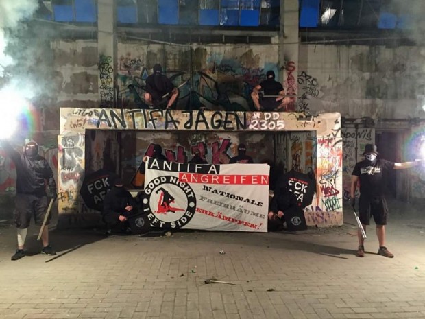 Rechte Hools suchen Konfrontation in Dresden-Neustadt