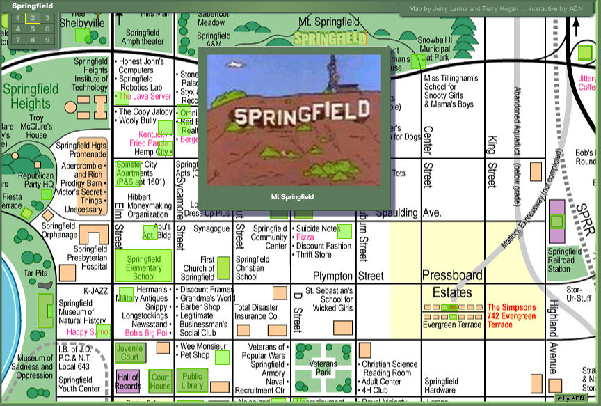 Springfield перевод. Спрингфилд план города. Спрингфилд симпсоны карта. Полная карта Спрингфилда. Спрингфилд карта города.