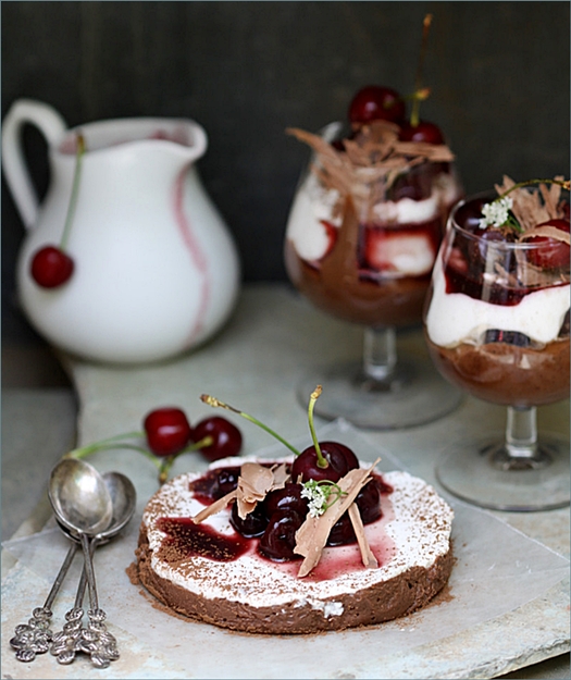 Bittersweet-Chocolate-Marquise-with-Crème-Chantilly-Balsamic-Cherry-Sauce-14