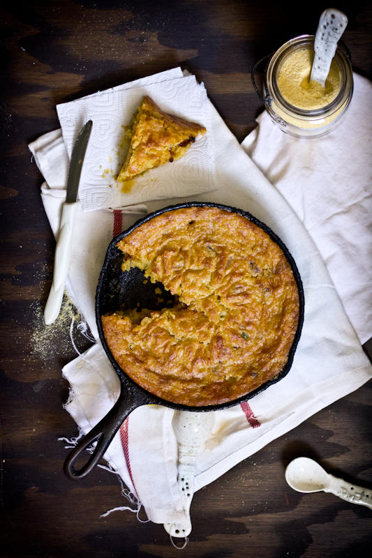 cornbread with jalapenos and caramelized onions