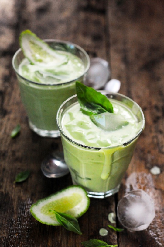 Avocado and coconut cocktail