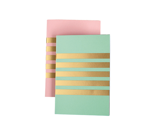 HBG_StudioSarah_Stripes notebook pair green pink 2_SCplusV2